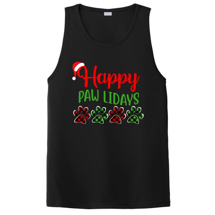 Dog Dad Mom Happy Pawlidays Merry Christmas Holidays PosiCharge Competitor Tank