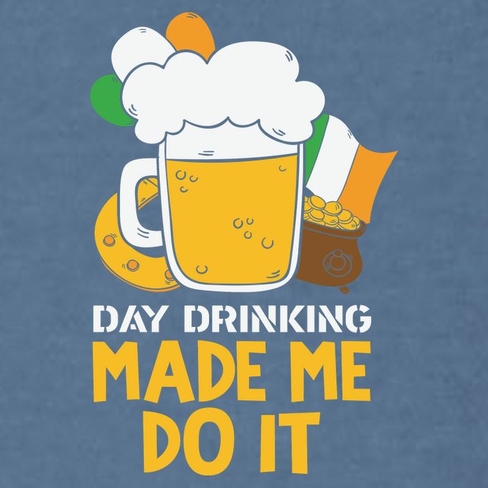Day Drinking Made Me Do It St Patricks Day Garment-Dyed Sweatshirt