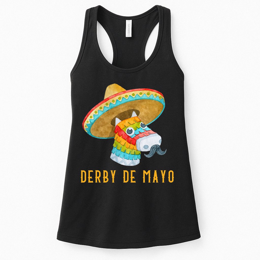 Derby de Mayo Kentucky Horse Race Mexico Pinata Mexican Womens Tank Top