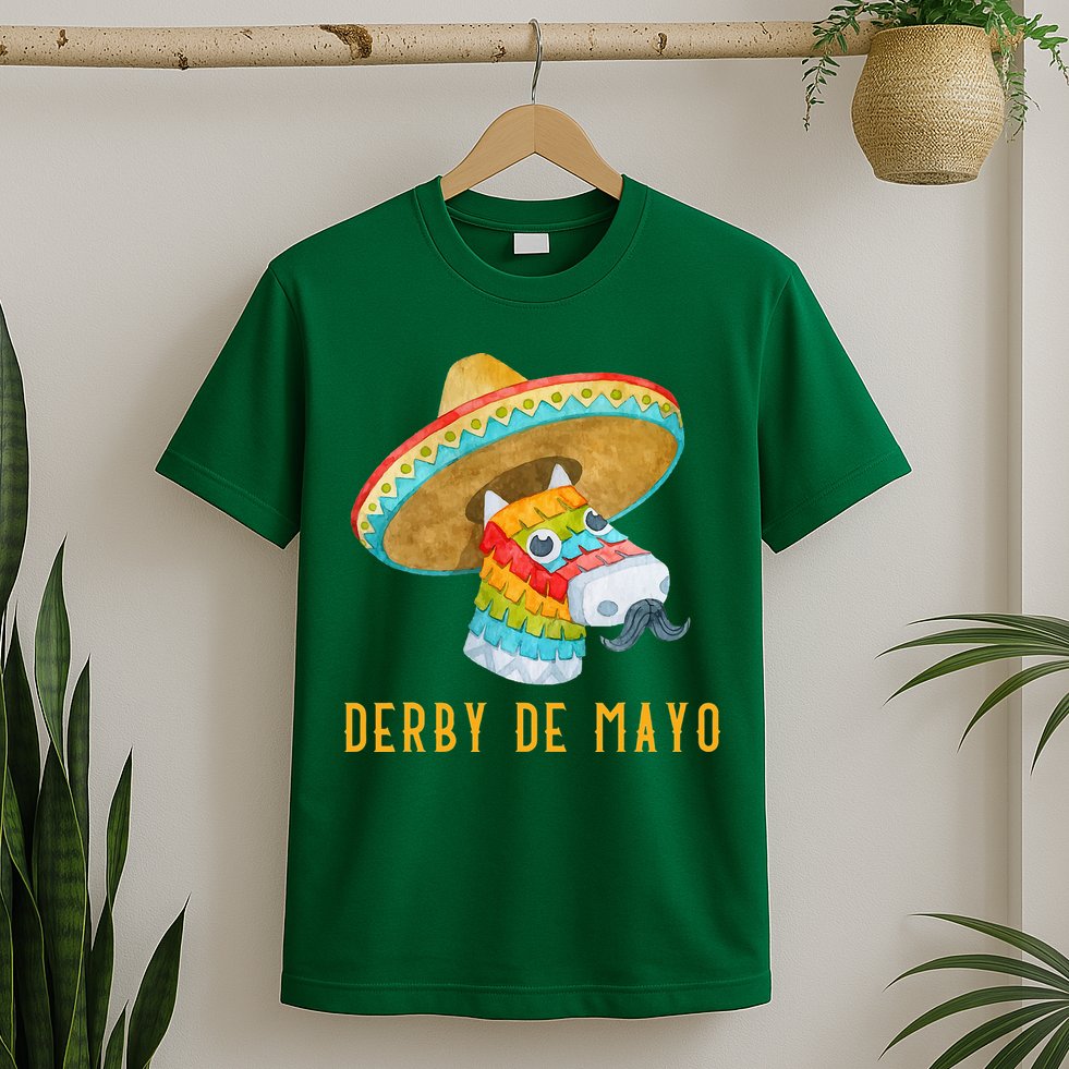 Derby de Mayo Kentucky Horse Race Mexico Pinata Mexican T-Shirt