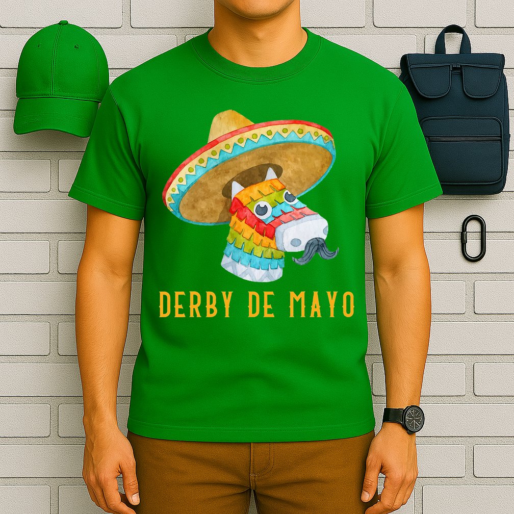 Derby de Mayo Kentucky Horse Race Mexico Pinata Mexican T-Shirt