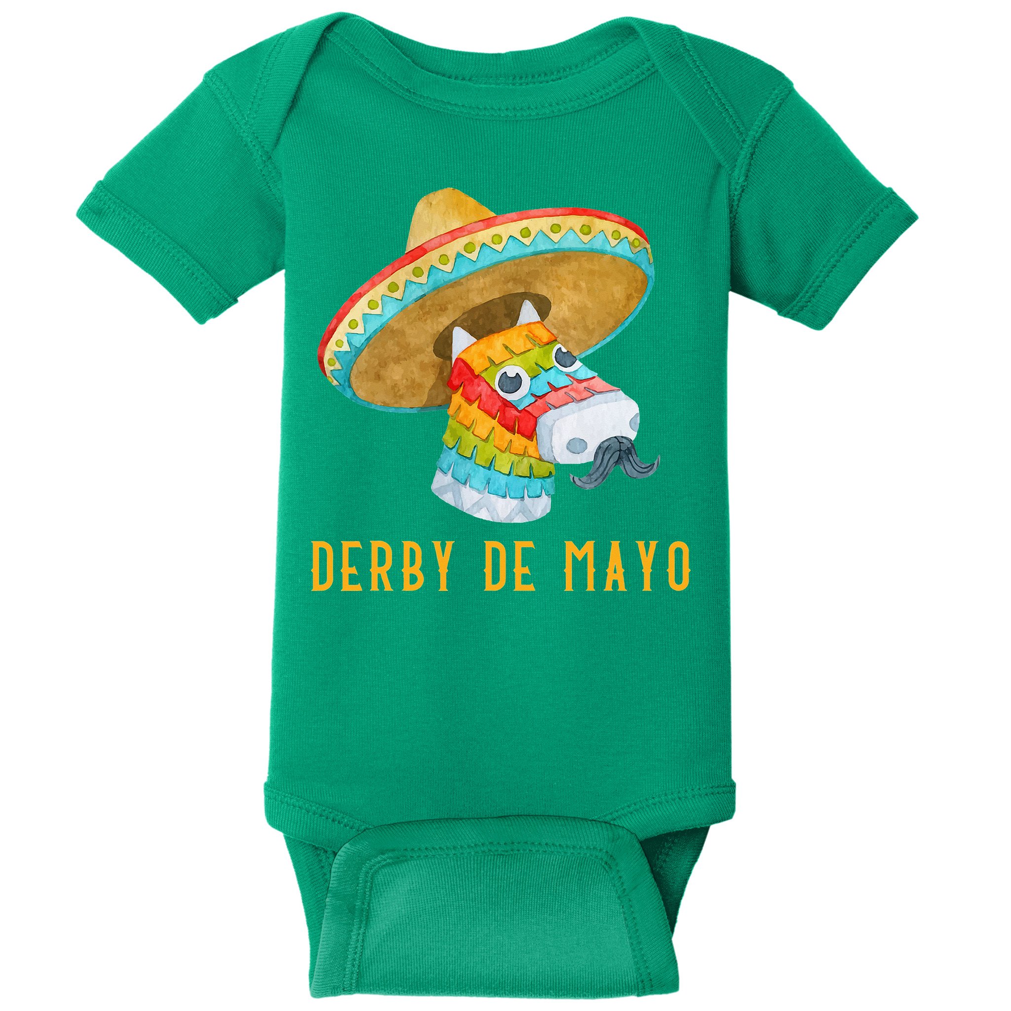 Derby de Mayo Kentucky Horse Race Mexico Pinata Mexican Baby Bodysuit