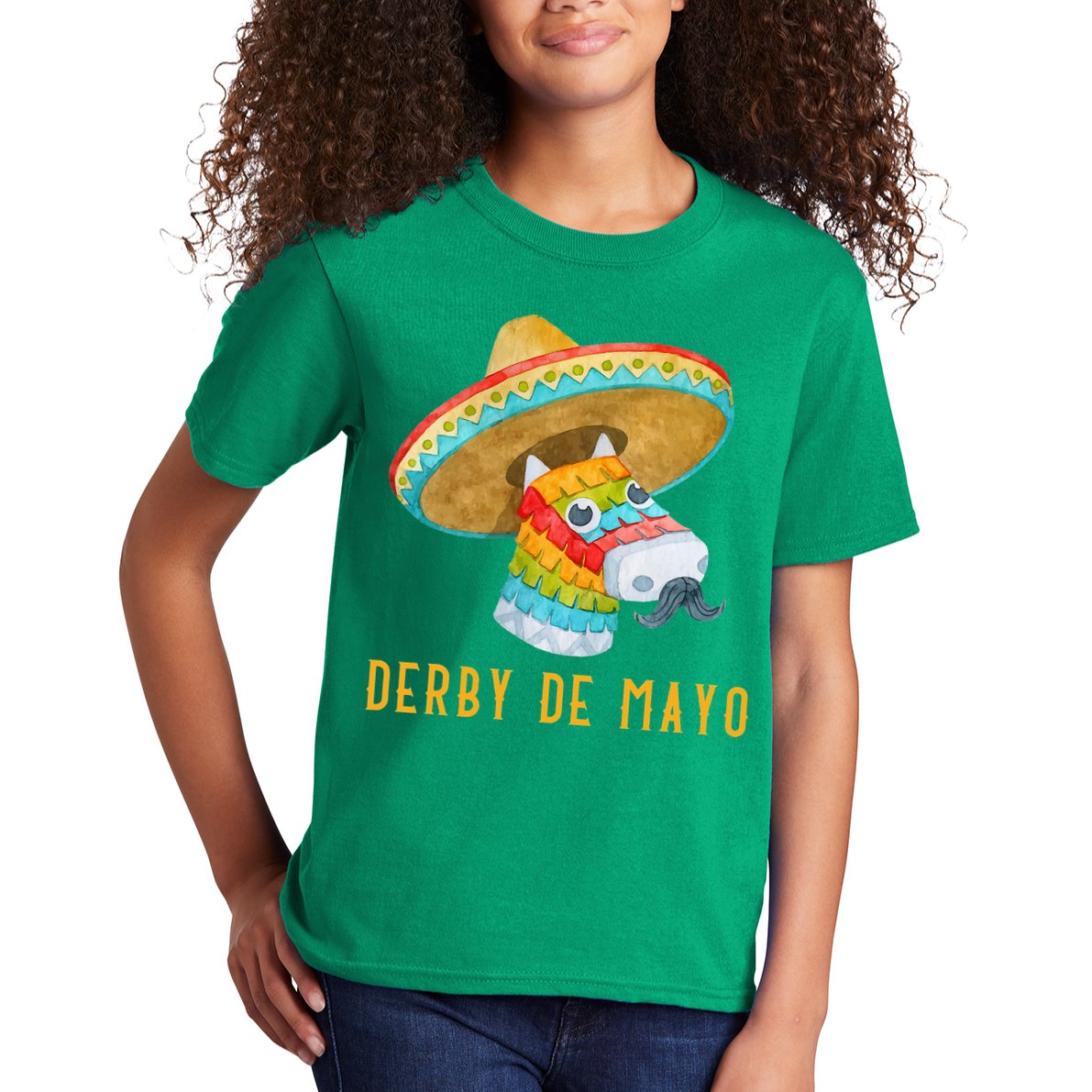 Derby de Mayo Kentucky Horse Race Mexico Pinata Mexican Kids T-Shirt