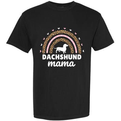 Doxie Dachshund Mama Rainbow Dachshund Lover Weiner Dog Mom Gift Garment-Dyed Heavyweight T-Shirt