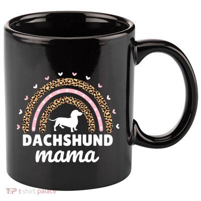 Doxie Dachshund Mama Rainbow Dachshund Lover Weiner Dog Mom Gift 11oz C Handle Ceramic Mug