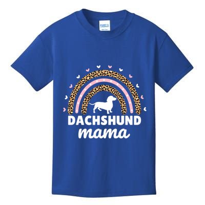 Doxie Dachshund Mama Rainbow Dachshund Lover Weiner Dog Mom Gift Kids T-Shirt