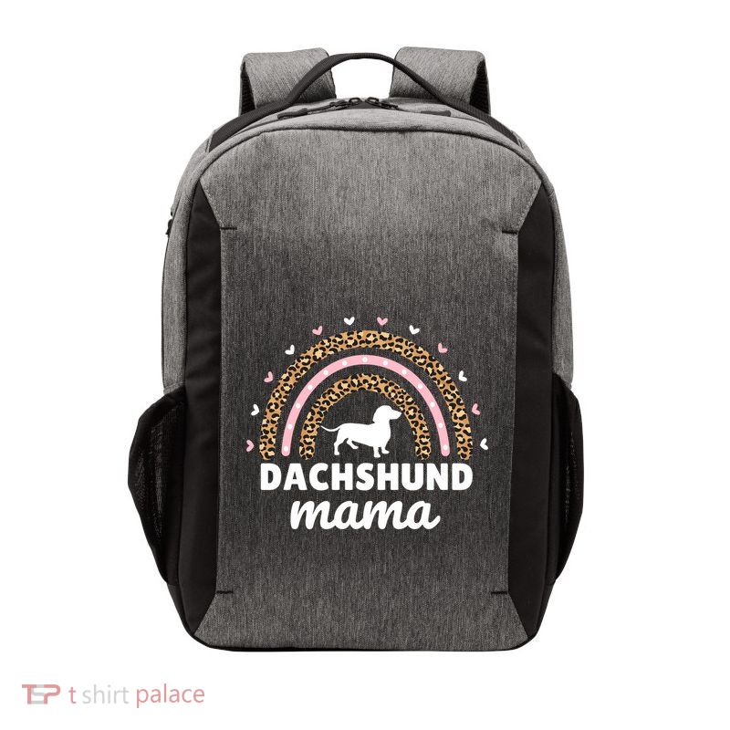 Doxie Dachshund Mama Rainbow Dachshund Lover Weiner Dog Mom Gift Vector Backpack