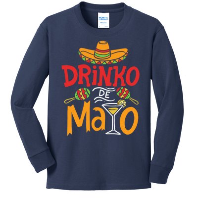 Drinko De Mayo Cinco De Mayo Fiesta Kids Long Sleeve Shirt