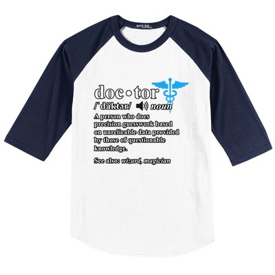 Doctor Definition Medical School Student Graduate Graphic Gift Baseball Sleeve Shirt