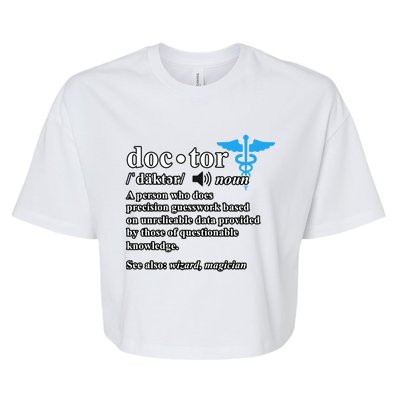 Doctor Definition Medical School Student Graduate Graphic Gift Bella+Canvas Jersey Crop Tee