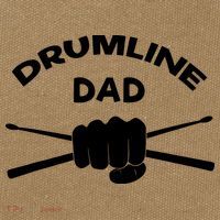 Drumline Dad Music Marching Band Support Drumsticks Cotton Canvas Backpack