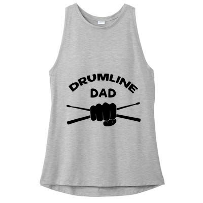 Drumline Dad Music Marching Band Support Drumsticks Ladies PosiCharge Tri-Blend Wicking Tank