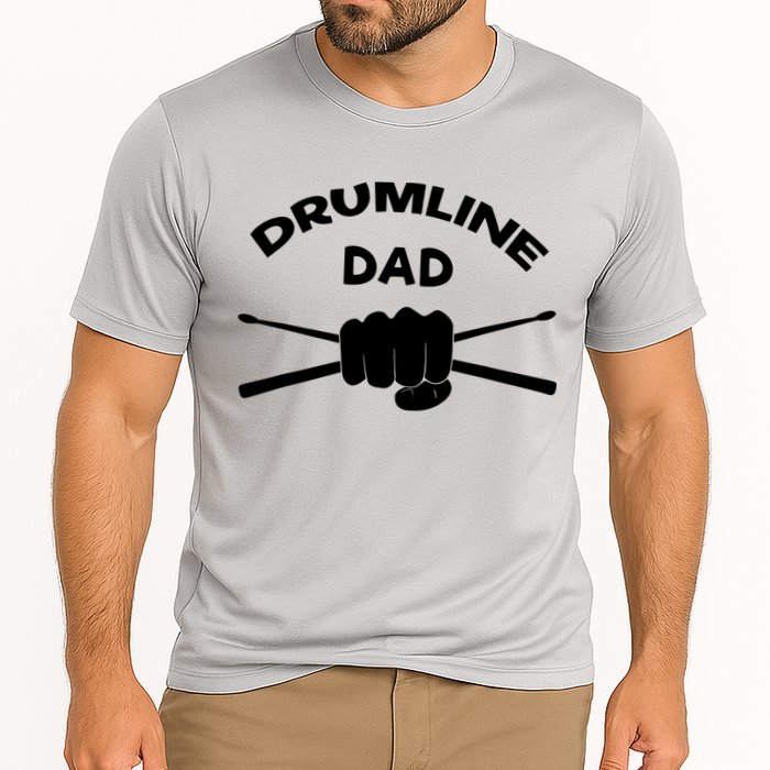 Drumline Dad Music Marching Band Support Drumsticks Cooling Performance Crew T-Shirt