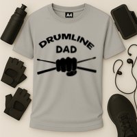 Drumline Dad Music Marching Band Support Drumsticks Cooling Performance Crew T-Shirt