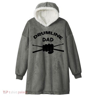 Drumline Dad Music Marching Band Support Drumsticks Hooded Wearable Blanket