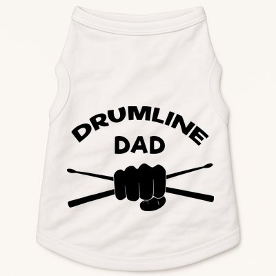 Drumline Dad Music Marching Band Support Drumsticks Doggie Tank