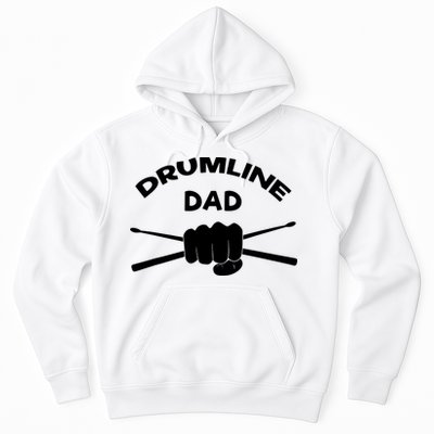Drumline Dad Music Marching Band Support Drumsticks Hoodie