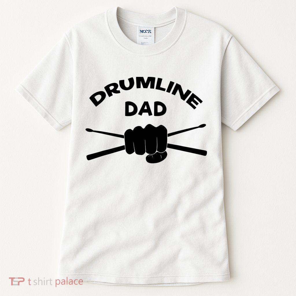 Drumline Dad Music Marching Band Support Drumsticks Tall T-Shirt