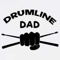 Drumline Dad Music Marching Band Support Drumsticks Button