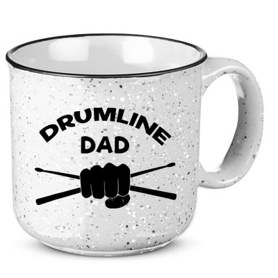 Drumline Dad Music Marching Band Support Drumsticks 15oz Campfire Ceramic Mug