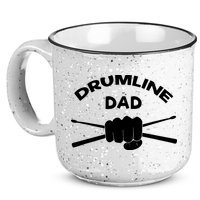 Drumline Dad Music Marching Band Support Drumsticks 15oz Campfire Ceramic Mug