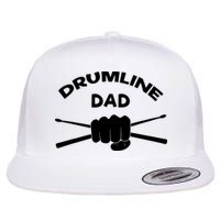 Drumline Dad Music Marching Band Support Drumsticks Flat Bill Trucker Hat