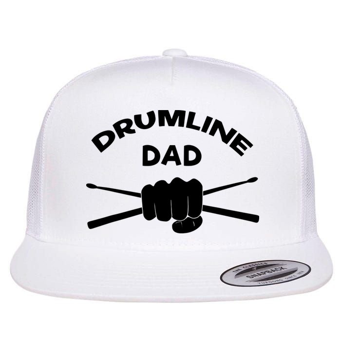 Drumline Dad Music Marching Band Support Drumsticks Flat Bill Trucker Hat
