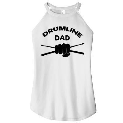 Drumline Dad Music Marching Band Support Drumsticks Women's Perfect Tri Rocker Tank