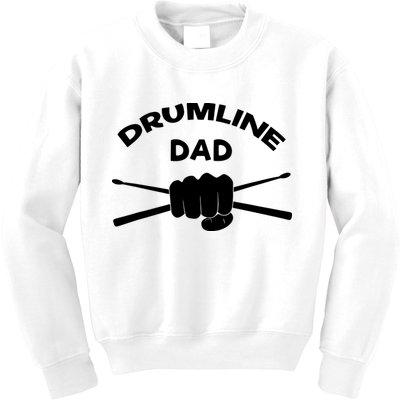Drumline Dad Music Marching Band Support Drumsticks Kids Sweatshirt