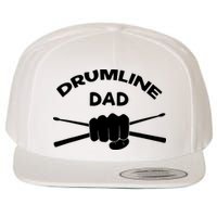 Drumline Dad Music Marching Band Support Drumsticks Wool Snapback Cap