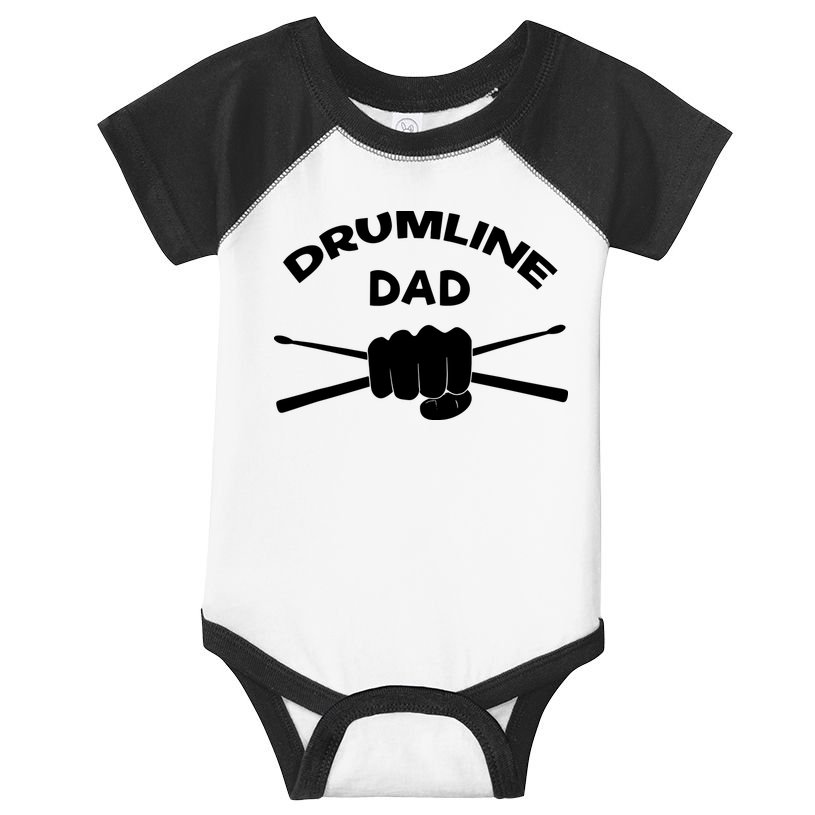 Drumline Dad Music Marching Band Support Drumsticks Infant Baby Jersey Bodysuit