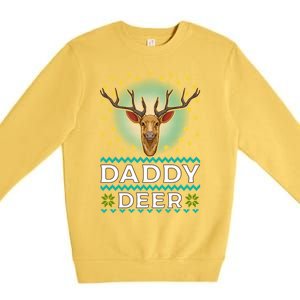 Daddy Deer Matching Family Christmas Funny Gift Premium Crewneck Sweatshirt