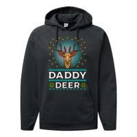 Daddy Deer Matching Family Christmas Funny Gift Performance Fleece Hoodie