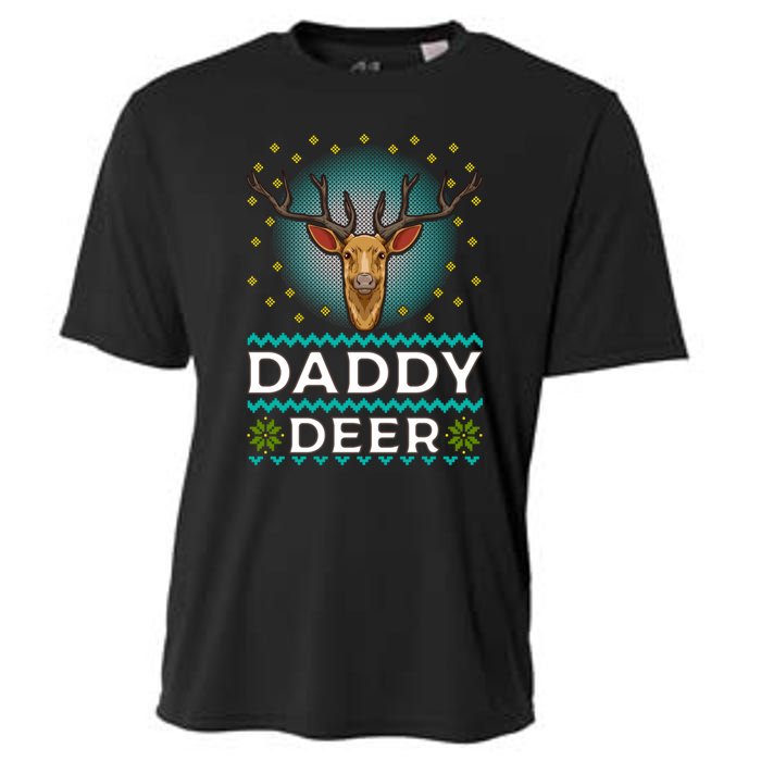 Daddy Deer Matching Family Christmas Funny Gift Cooling Performance Crew T-Shirt