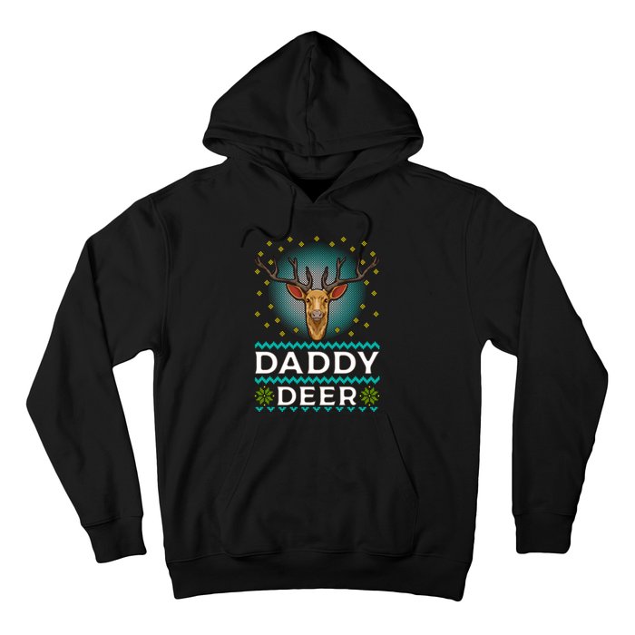 Daddy Deer Matching Family Christmas Funny Gift Hoodie