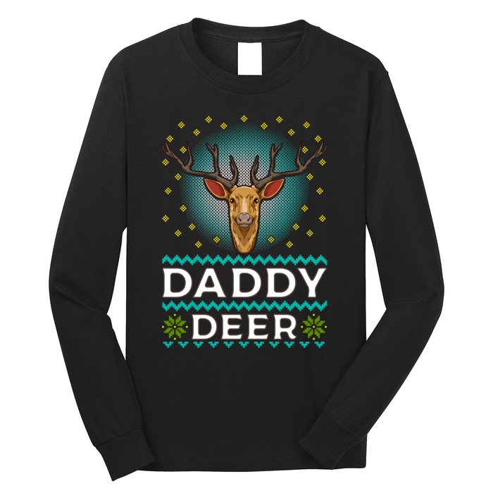 Daddy Deer Matching Family Christmas Funny Gift Long Sleeve Shirt