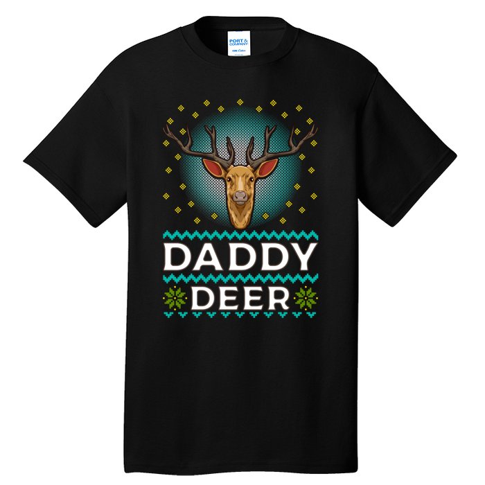 Daddy Deer Matching Family Christmas Funny Gift Tall T-Shirt