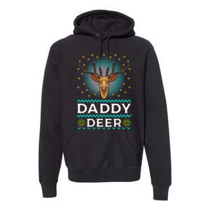 Daddy Deer Matching Family Christmas Funny Gift Premium Hoodie