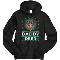 Daddy Deer Matching Family Christmas Funny Gift Tie Dye Hoodie