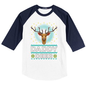 Daddy Deer Matching Family Christmas Funny Gift Baseball Sleeve Shirt