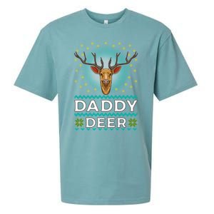 Daddy Deer Matching Family Christmas Funny Gift Sueded Cloud Jersey T-Shirt