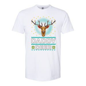 Daddy Deer Matching Family Christmas Funny Gift Softstyle CVC T-Shirt