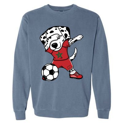 Dab Dalmatian Morocco Soccer Fans Jersey Moroccan Football Gift Garment-Dyed Sweatshirt