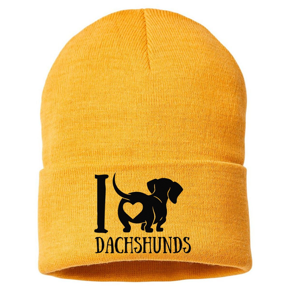 Dachshund Dad Mom Owner Lover Dog Paws Weiner I Love Dachs Sustainable Knit Beanie