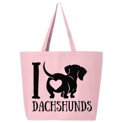 Dachshund Dad Mom Owner Lover Dog Paws Weiner I Love Dachs 25L Jumbo Tote