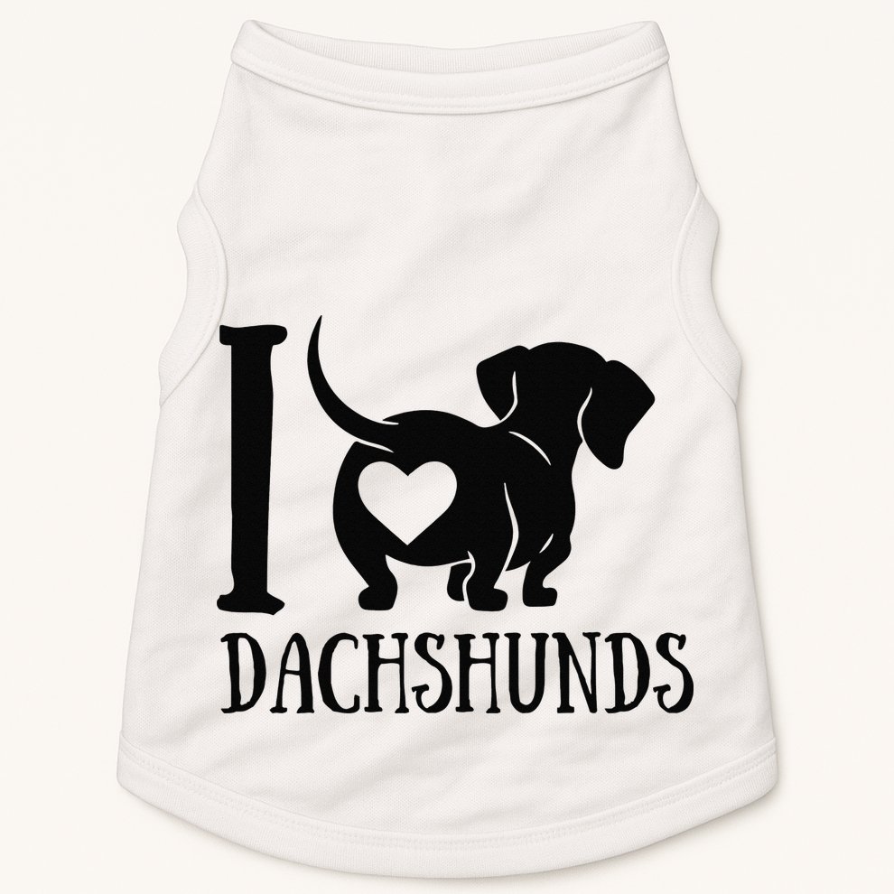 Dachshund Dad Mom Owner Lover Dog Paws Weiner I Love Dachs Doggie Tank