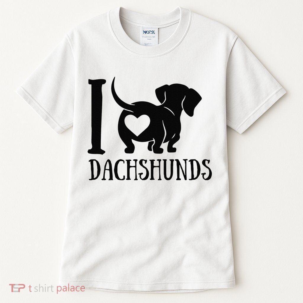 Dachshund Dad Mom Owner Lover Dog Paws Weiner I Love Dachs Tall T-Shirt