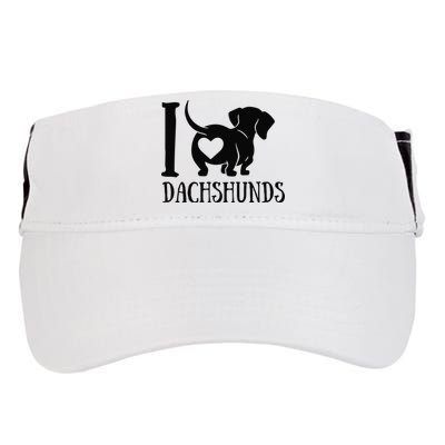 Dachshund Dad Mom Owner Lover Dog Paws Weiner I Love Dachs Adult Drive Performance Visor