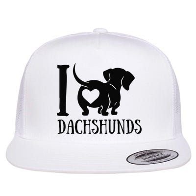 Dachshund Dad Mom Owner Lover Dog Paws Weiner I Love Dachs Flatbill Hat