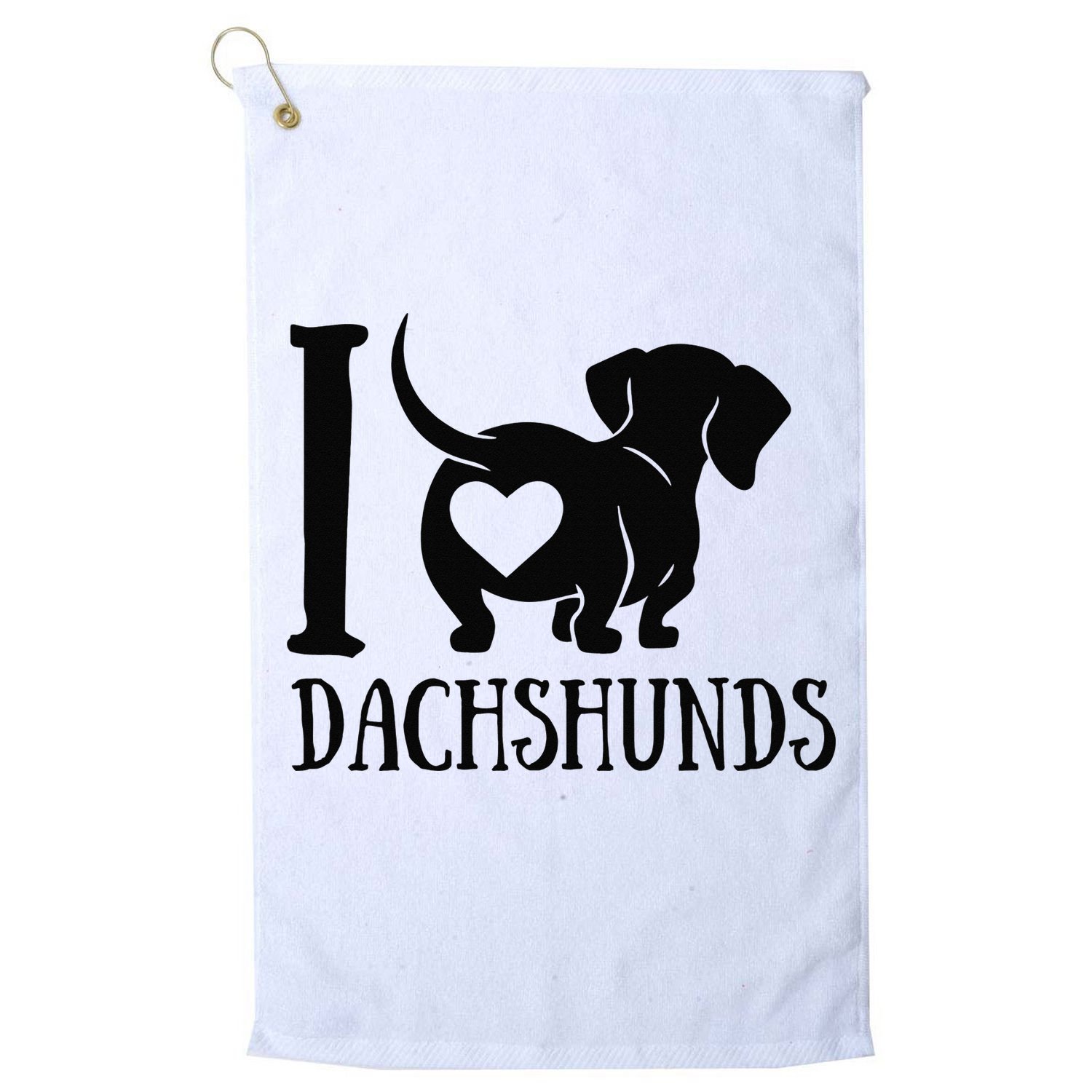Dachshund Dad Mom Owner Lover Dog Paws Weiner I Love Dachs Golf Towel